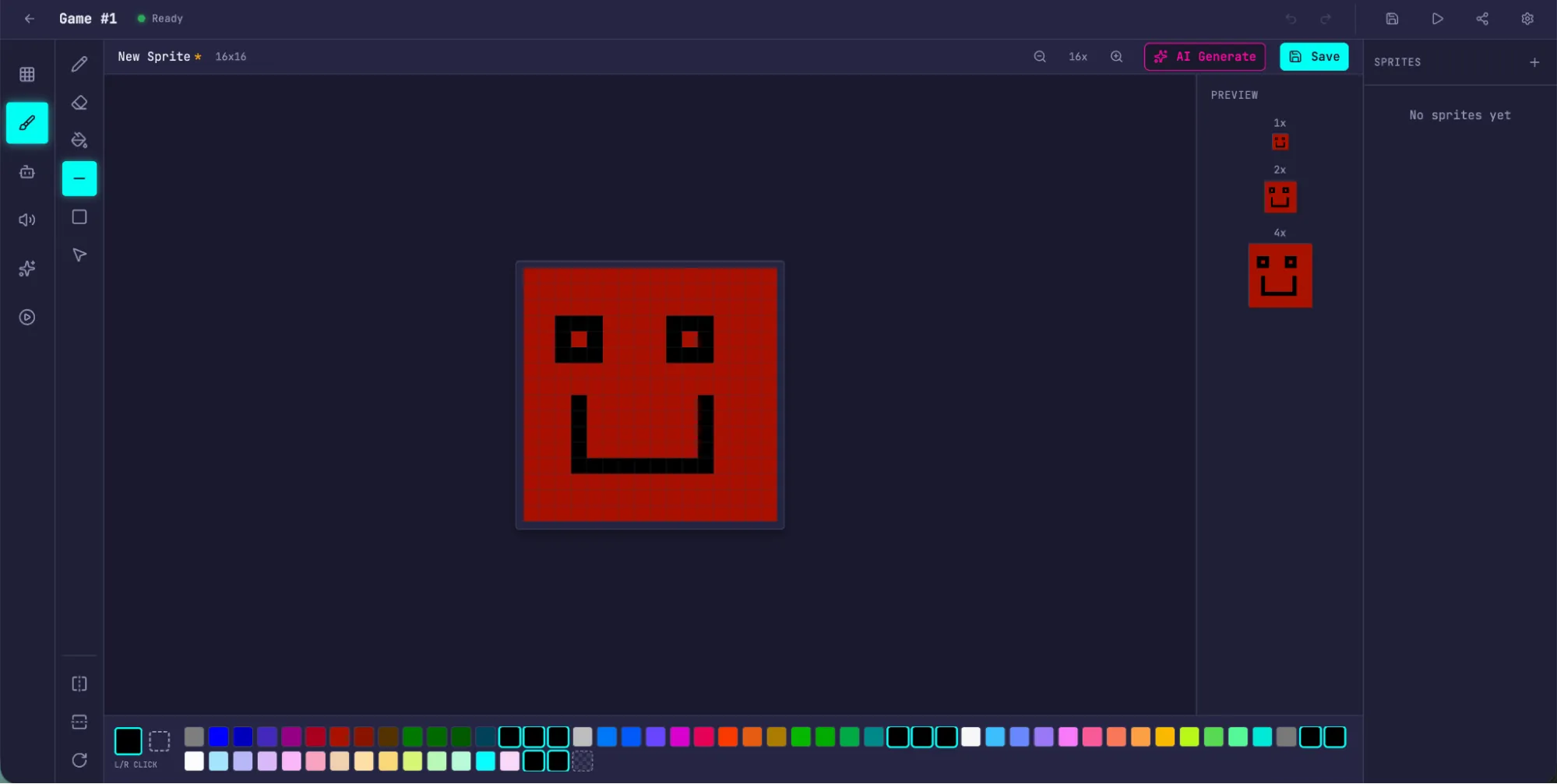 Full harness sprite editor