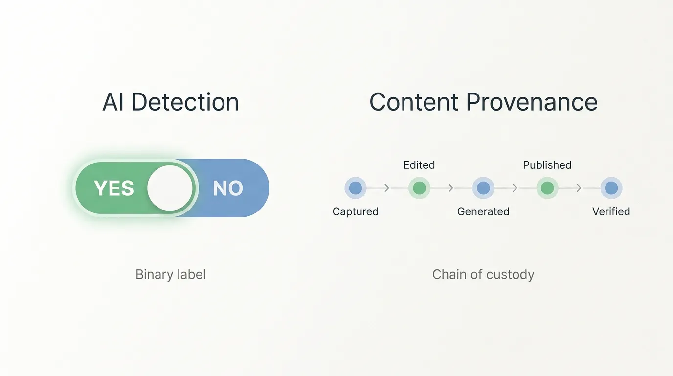 AI detection versus content provenance