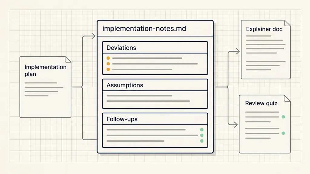 implementation-notes 记录偏离和假设