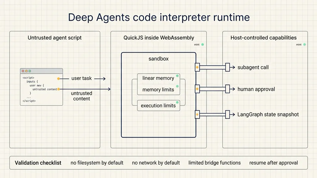 Deep Agents code interpreter runtime overview